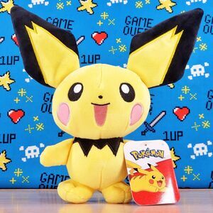 Jazwares Pokemon PICHU 9" 2022 UltraSoft Genuine Nintendo Official Plush